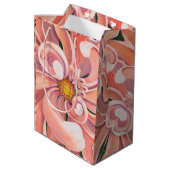 Med Gift Bag Peachy Dahlia Medium Cadeauzakje (Achterkant Gekanteld)