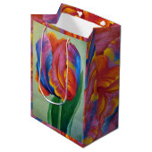 MED Gift Bag Regenboog Tulp #1 Medium Cadeauzakje (Voorkant Gekanteld)