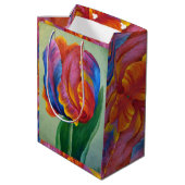 MED Gift Bag Regenboog Tulp #1 Medium Cadeauzakje (Achterkant Gekanteld)