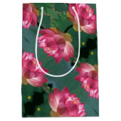 Med Gift Bag Roze Lotus Medium Cadeauzakje (Voorkant)