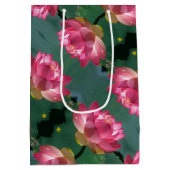 Med Gift Bag Roze Lotus Medium Cadeauzakje (Achterkant)