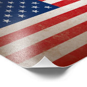 Med Grunge Style American Flag Photo Print Foto Afdruk (Hoek)