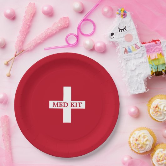 Med Kit Dart Pistool Verjaardagsfeestlevering Papieren Bordje (Feest)