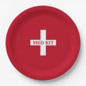 Med Kit Dart Pistool Verjaardagsfeestlevering Papieren Bordje (Voorkant)