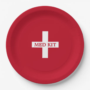Med Kit Dart Pistool Verjaardagsfeestlevering Papieren Bordje