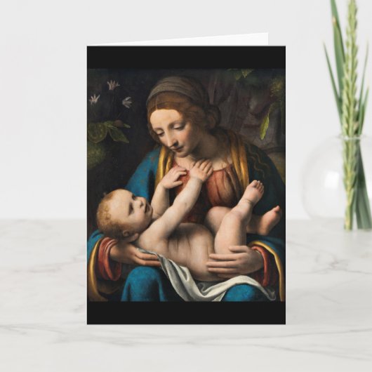 Med Kristusbarnet van Madonna Feestdagen Kaart (Voorkant)