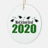 MED School Afstudeerder 2020 Petten en diploma's ( Keramisch Ornament (Links)