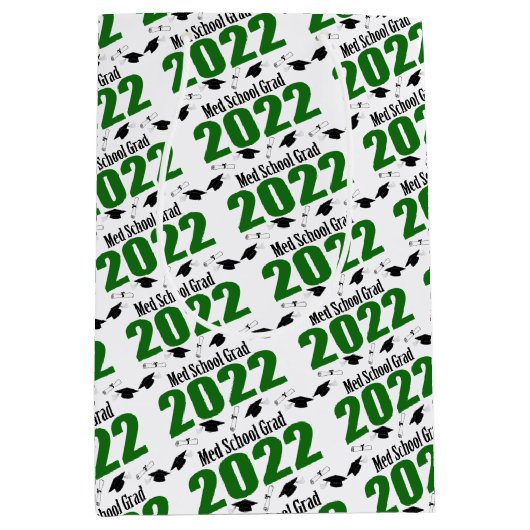 Med School Afstudeerder 2022 Afstuderen Gift Bag ( Medium Cadeauzakje (Voorkant)