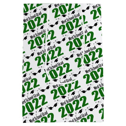 Med School Afstudeerder 2022 Afstuderen Gift Bag ( Medium Cadeauzakje (Achterkant)