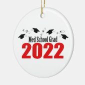 MED School Afstudeerder 2022 Petten en diploma's ( Keramisch Ornament (Links)
