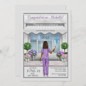 Med School Afstudeerder Nurse Afstudeerder Vrouw U Kaart (Voorkant / Achterkant)