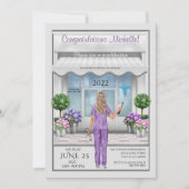 Med School Afstudeerder Nurse Afstudeerder Vrouw U Kaart (Voorkant)