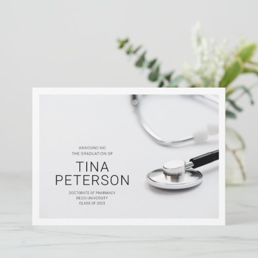 Med School Afstuderen Aankondiging (Staand voorkant)