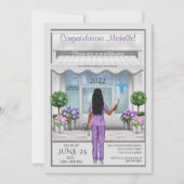 Med School Afstuderen Hispanic African Invite Kaart (Voorkant)