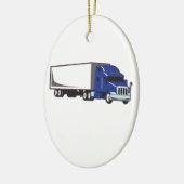 MED SEMI TRUCK KERAMISCH ORNAMENT (Links)