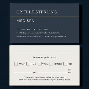Med Spa Afspraakherinnering Visitekaartje