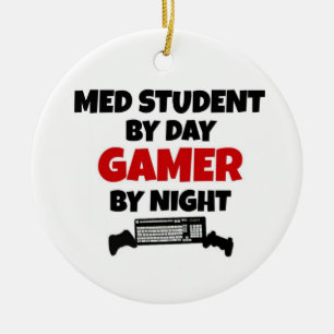 Med Student beroemd gemaakt door Day Gamer By Nigh Keramisch Ornament