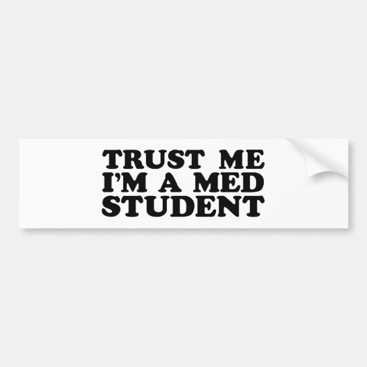 Med Student Bumpersticker (Voorkant)