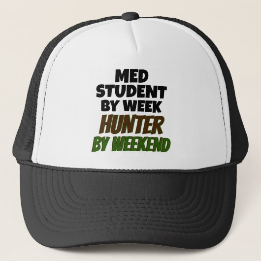 Med Student houdt van jagen Trucker Pet (Voorkant)