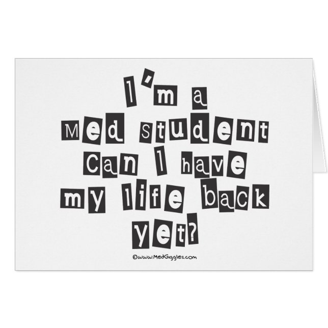 Med Student Ransom Note (Voorkant Horizontaal)
