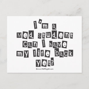 Med Student Ransom Note Briefkaart