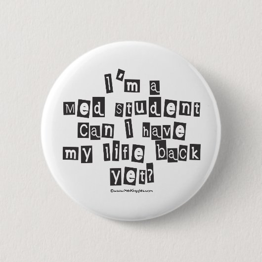 Med Student Ransom Note Ronde Button 5,7 Cm (Voorkant)