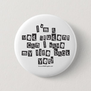 Med Student Ransom Note Ronde Button 5,7 Cm