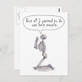 Med Student Skeleton Prayer Briefkaart (Voorkant / Achterkant)