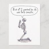 Med Student Skeleton Prayer Briefkaart (Voorkant)