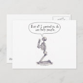 Med Student Skeleton Prayer Briefkaart (Voorkant / Achterkant)