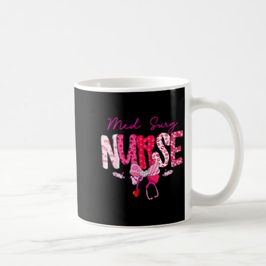 Med Surg Nurse Valentine's Day Stethoscope Coquett Koffiemok (Rechts)