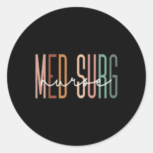 Med Surg Zurse Medische chirurgische chirurgische  Ronde Sticker