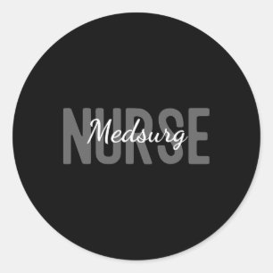 Med Surg Zurse - Medische chirurgische verpleegdie Ronde Sticker