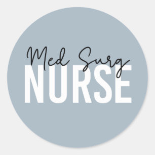 Med Surg Zurse   Medische chirurgische verpleegkun Ronde Sticker
