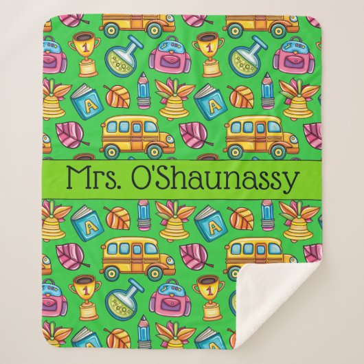 Med Teacher Verpakt in Liefde Sherpa Deken (Voorkant)