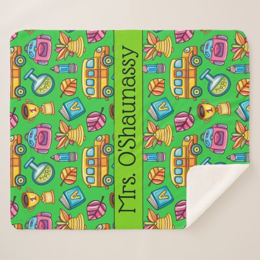 Med Teacher Verpakt in Liefde Sherpa Deken (Voorkant (horizontaal))