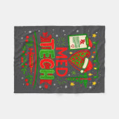 Med Tech Kerst Medisch Technoloog Apotheek X Fleece Deken (Voorkant (Horizontaal))