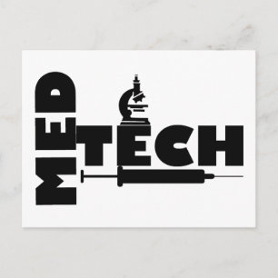 MED TECH MICROSCOPE SPUIT LOGO BRIEFKAART