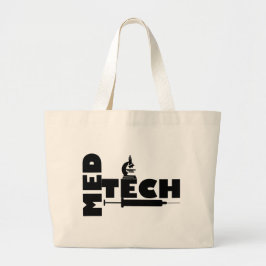 MED TECH MICROSCOPE SPUIT LOGO GROTE TOTE BAG