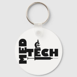 MED TECH MICROSCOPE SPUIT LOGO SLEUTELHANGER