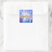 Med Tech STARBURST LOGO Vierkante Sticker (Tas)