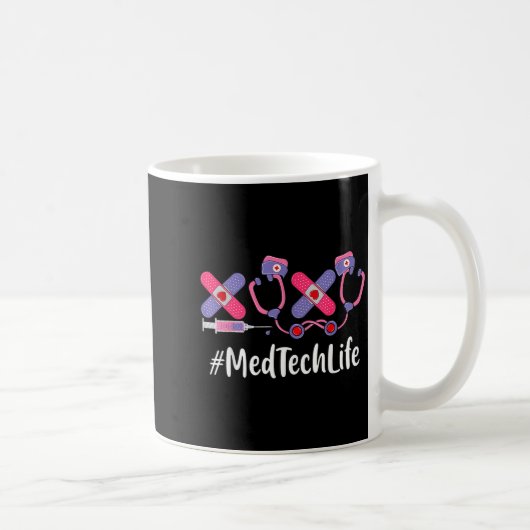 Med Tech Valentines Day Women Heart Stethoscope Ap Koffiemok (Rechts)