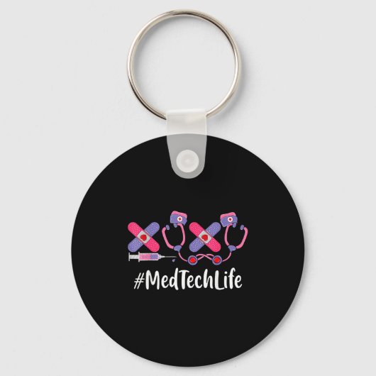 Med Tech Valentines Day Women Heart Stethoscope Ap Sleutelhanger (Voorkant)