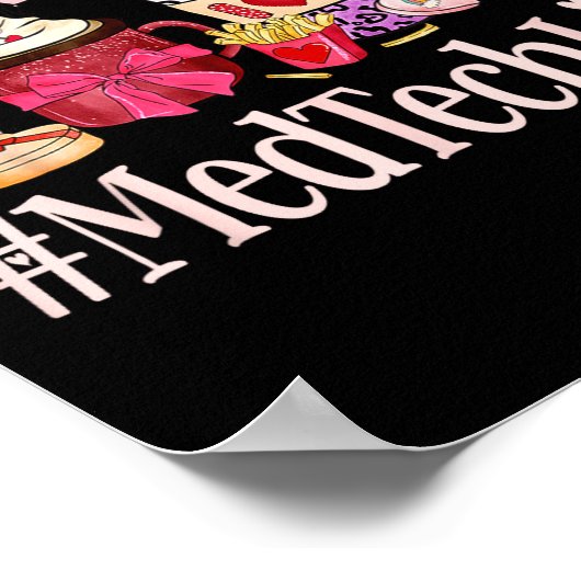 Med Tech Women Coffee Lovers Funny Valentine's Day Poster (Hoek)