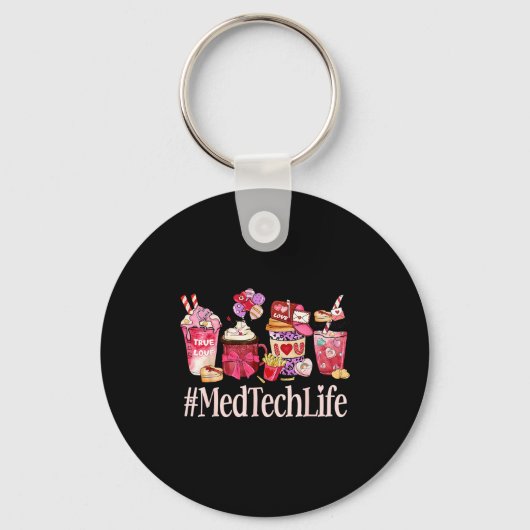 Med Tech Women Coffee Lovers Funny Valentine's Day Sleutelhanger (Voorkant)