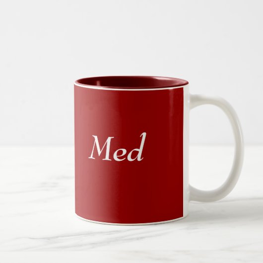 Med Tweekleurige Koffiemok (Rechts)