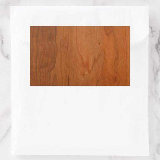 Med Wood Graan Rechthoekige Sticker (Tas)