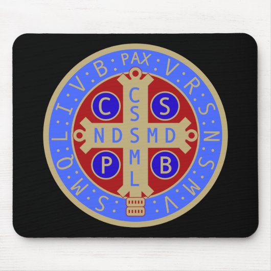 Meda van St. Benedict Mousepad Muismat (Voorkant)