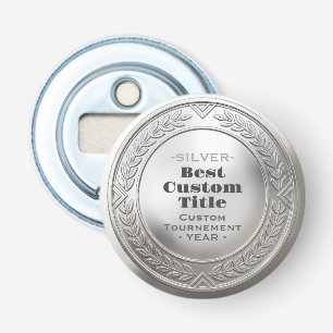 Medaille Aangepast 3D Realistisch Bewerkbaar Folie Button Flesopener