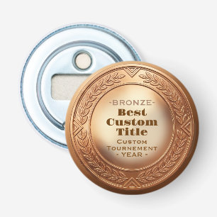 Medaille Aangepast 3D Realistisch Bewerkbaar Folie Button Flesopener